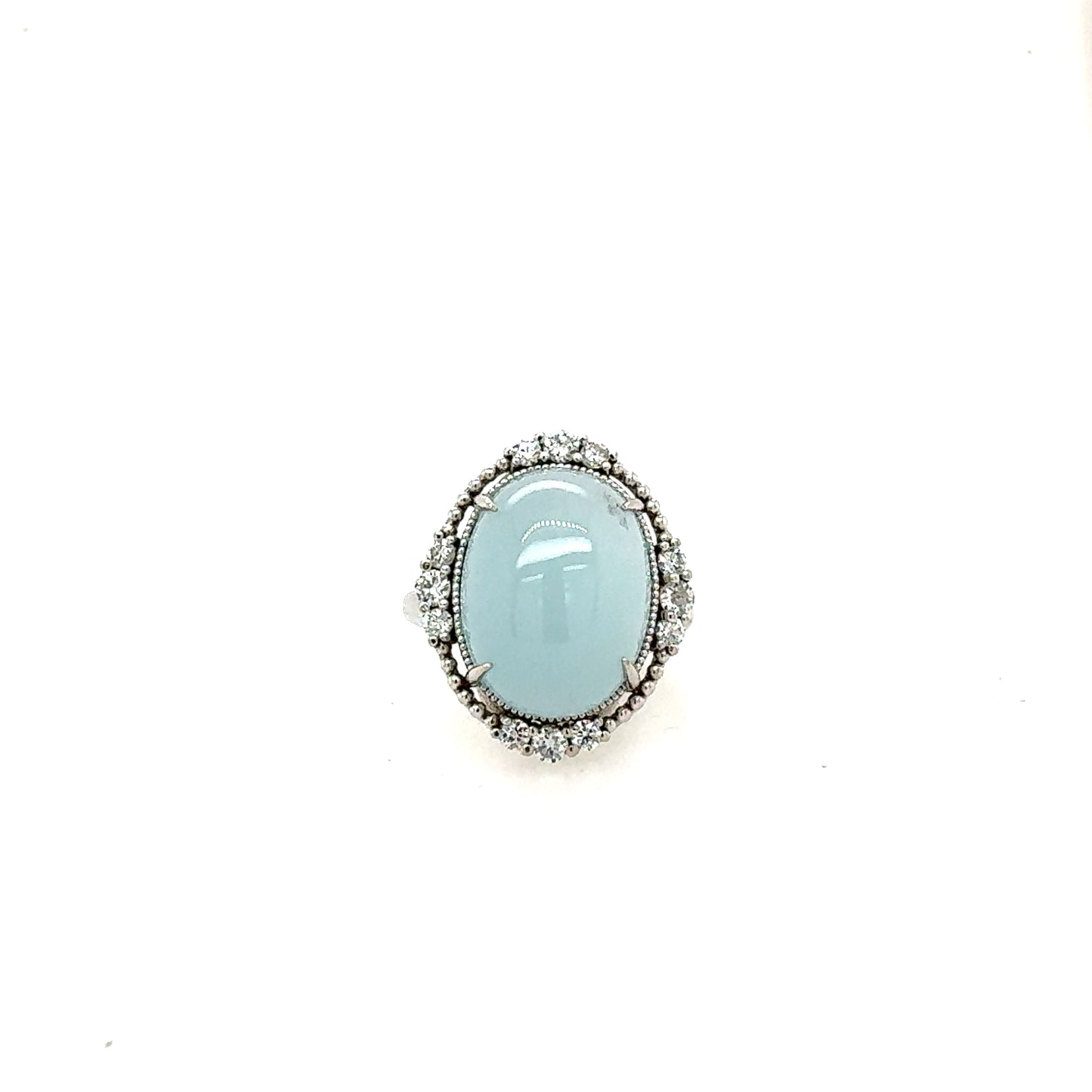 Milky Aquamarine Ring