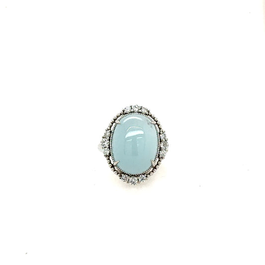 Milky Aquamarine Ring
