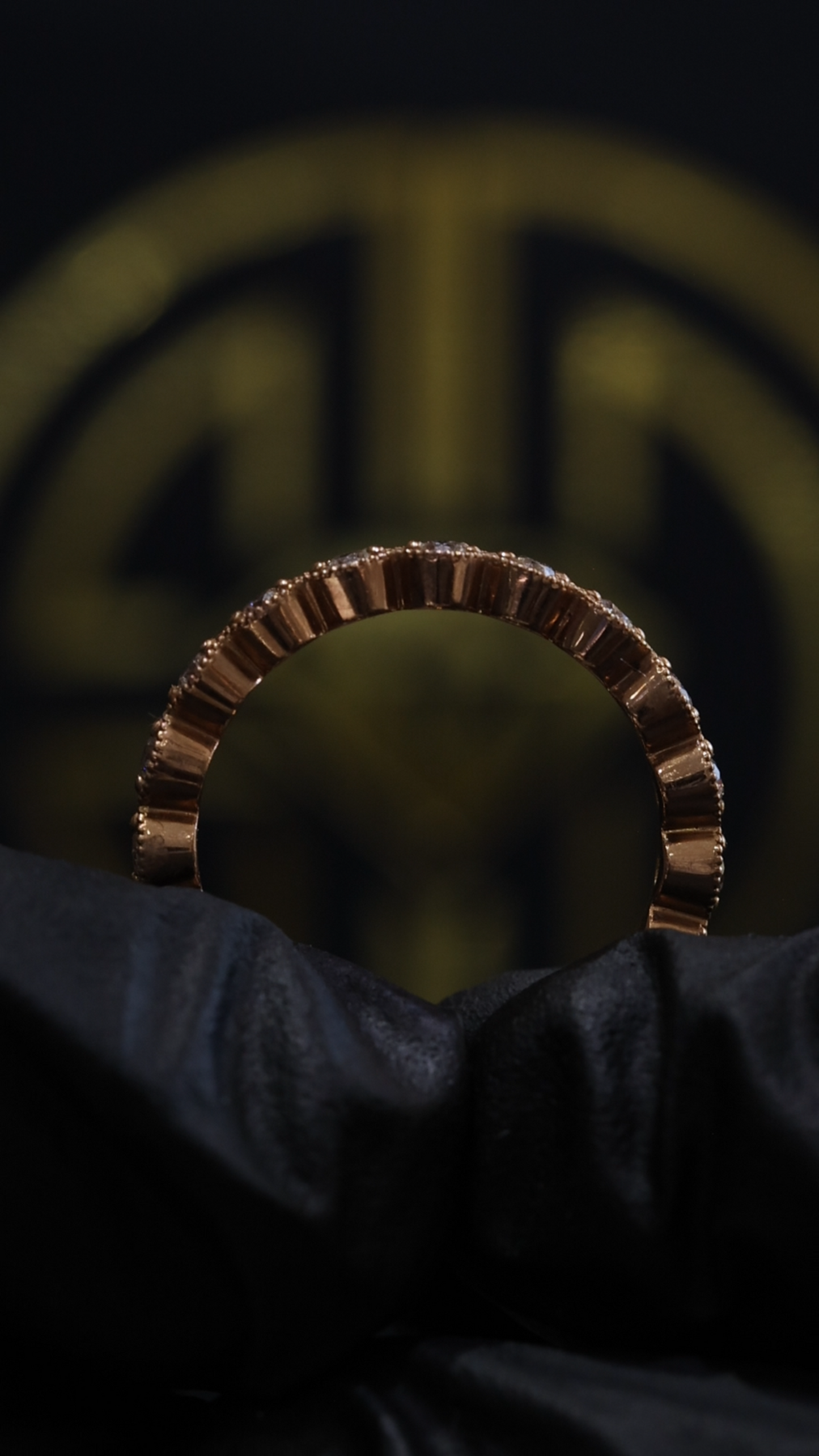 Vintage Bezel-Style Diamond Eternity Band in 14K Y/W/R Gold| 0.38 CT