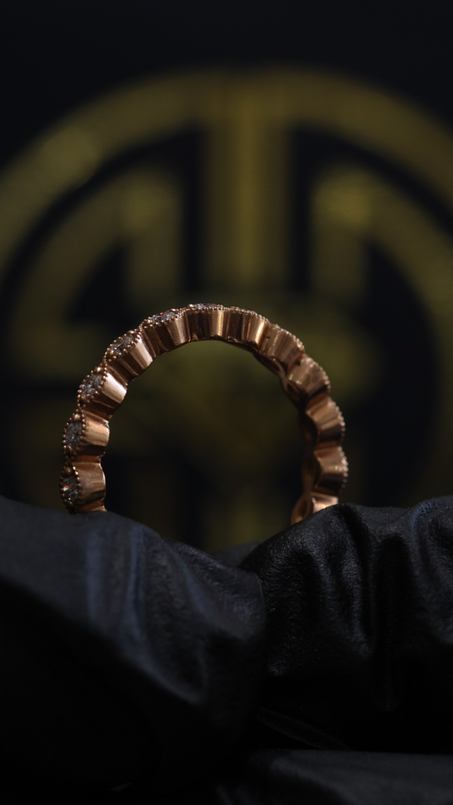 Vintage Bezel-Style Diamond Eternity Band in 14K Y/W/R Gold| 0.38 CT