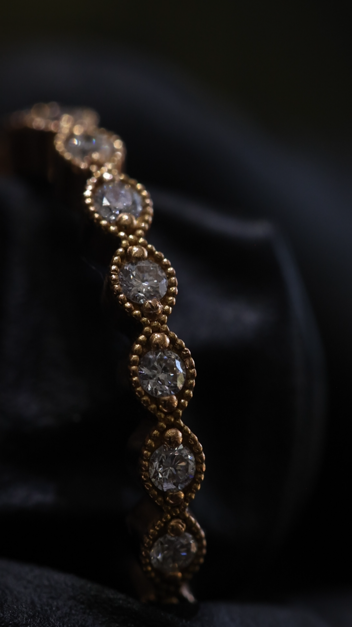 Vintage Bezel-Style Diamond Eternity Band in 14K Y/W/R Gold| 0.38 CT