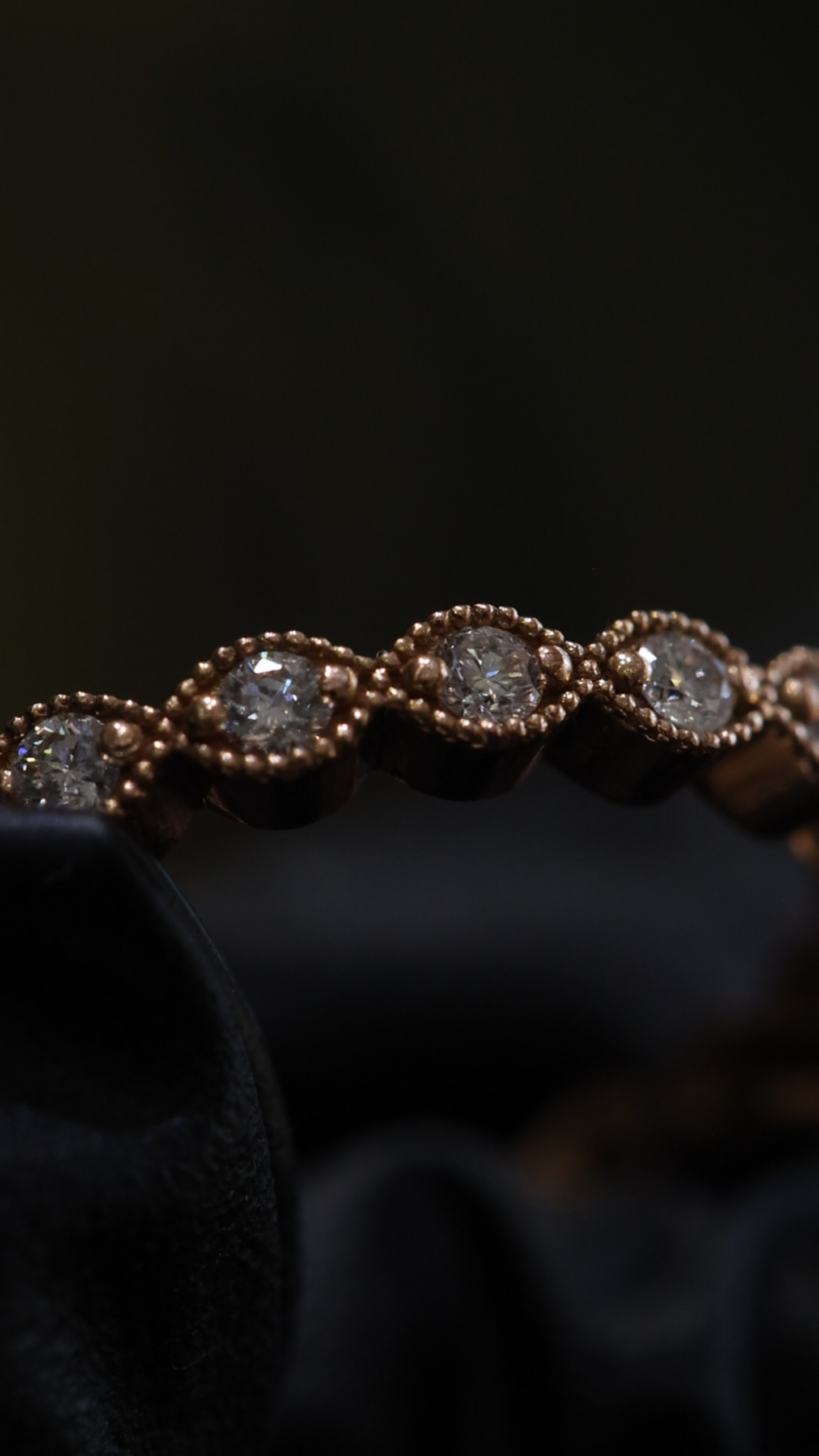 Vintage Bezel-Style Diamond Eternity Band in 14K Y/W/R Gold| 0.38 CT