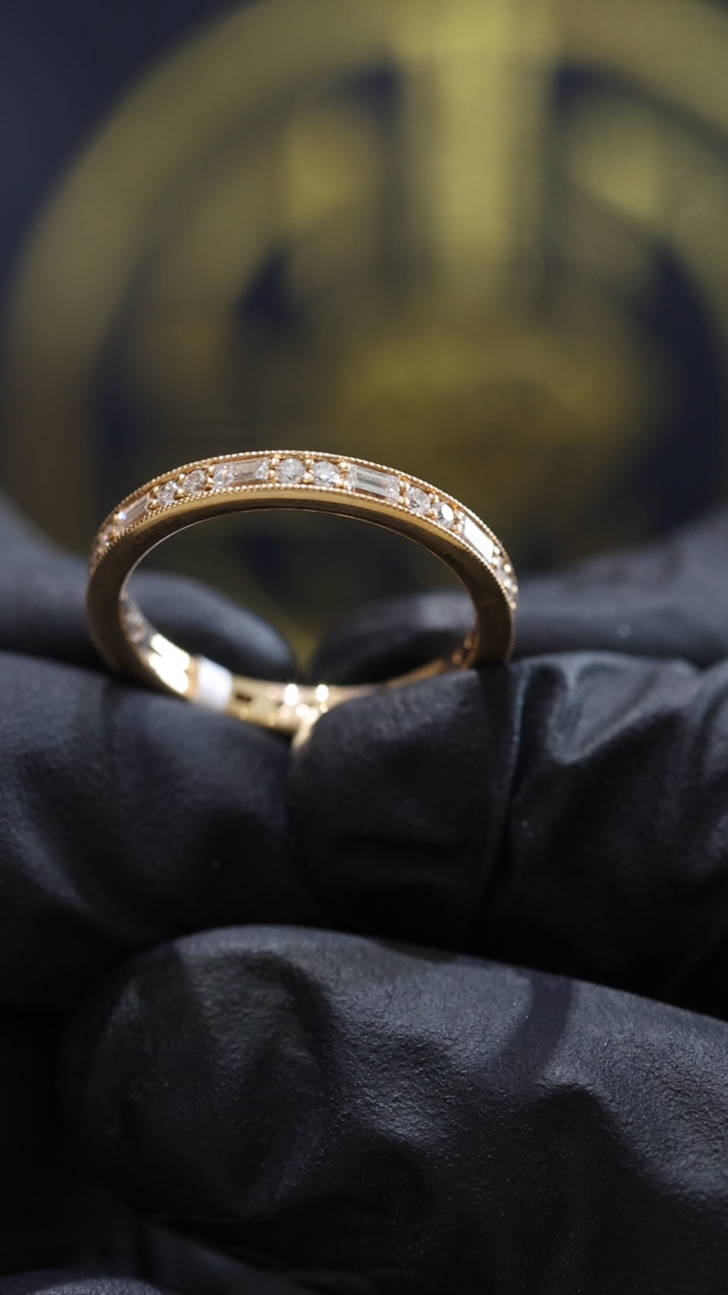 Alternating Round & Baguette Diamond Eternity Band in 14K Rose Gold | 0.70ctw GH/SI