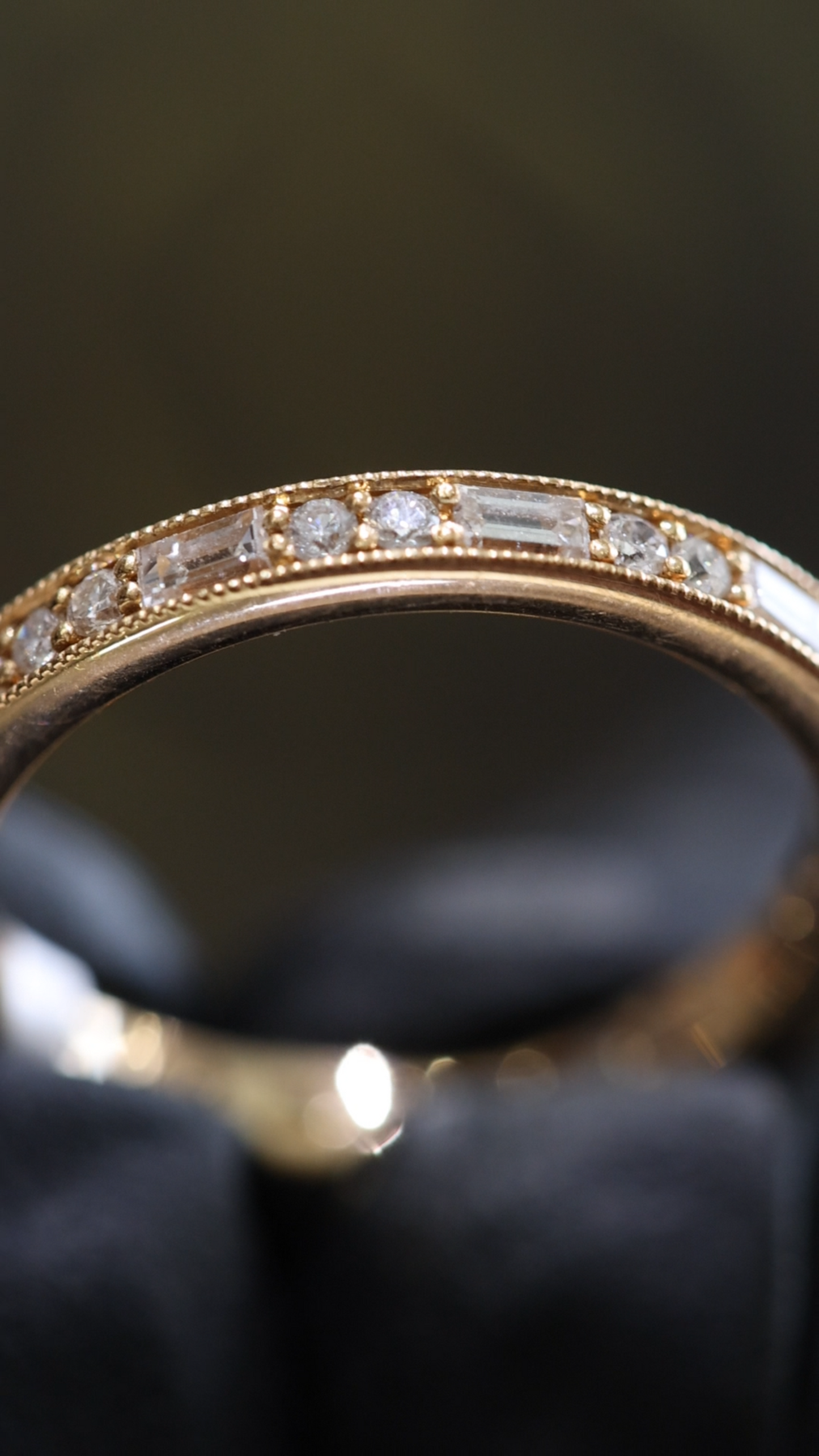 Alternating Round & Baguette Diamond Eternity Band in 14K Rose Gold | 0.70ctw GH/SI