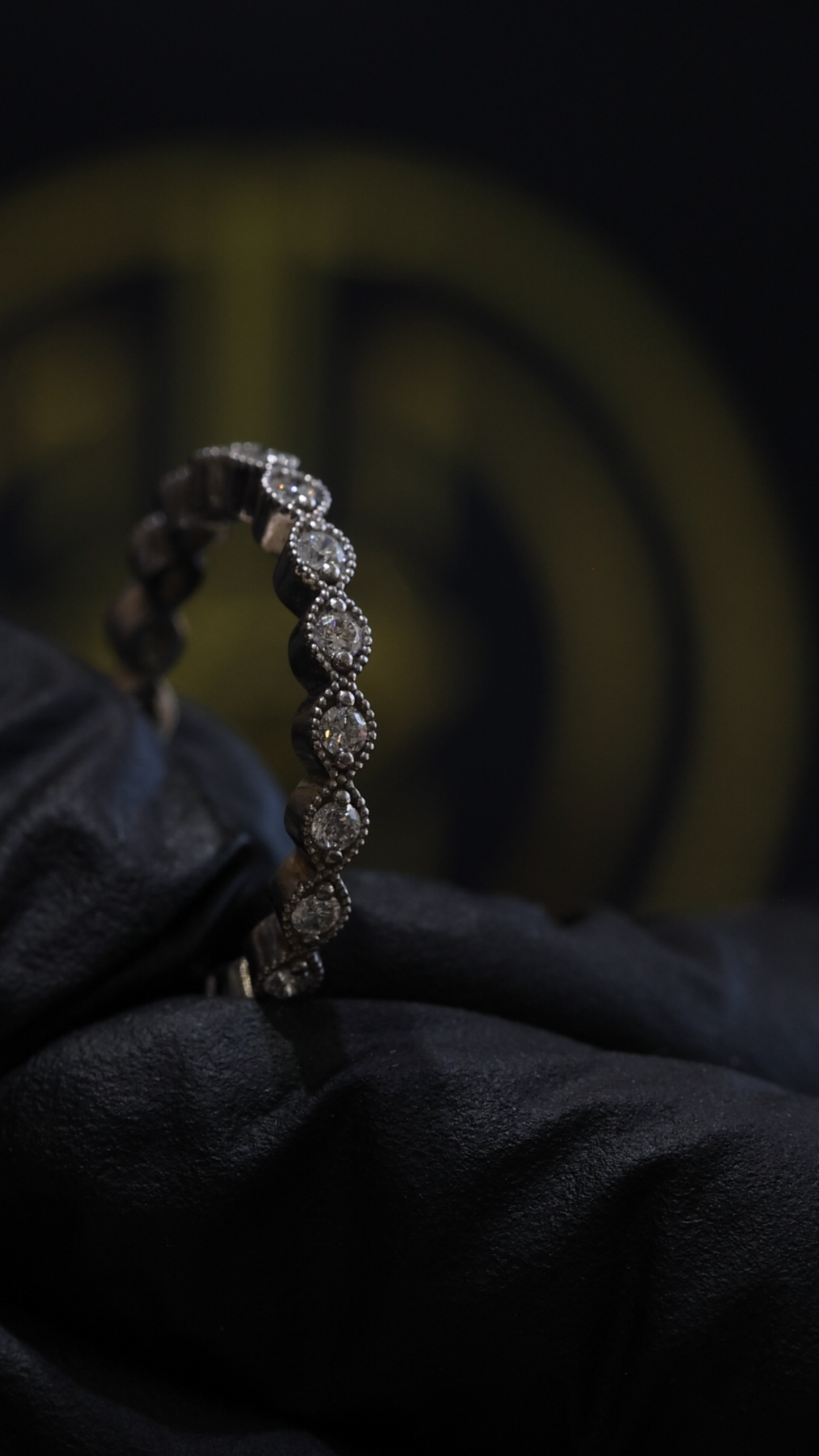 Vintage Bezel-Style Diamond Eternity Band in 14K Y/W/R Gold| 0.38 CT