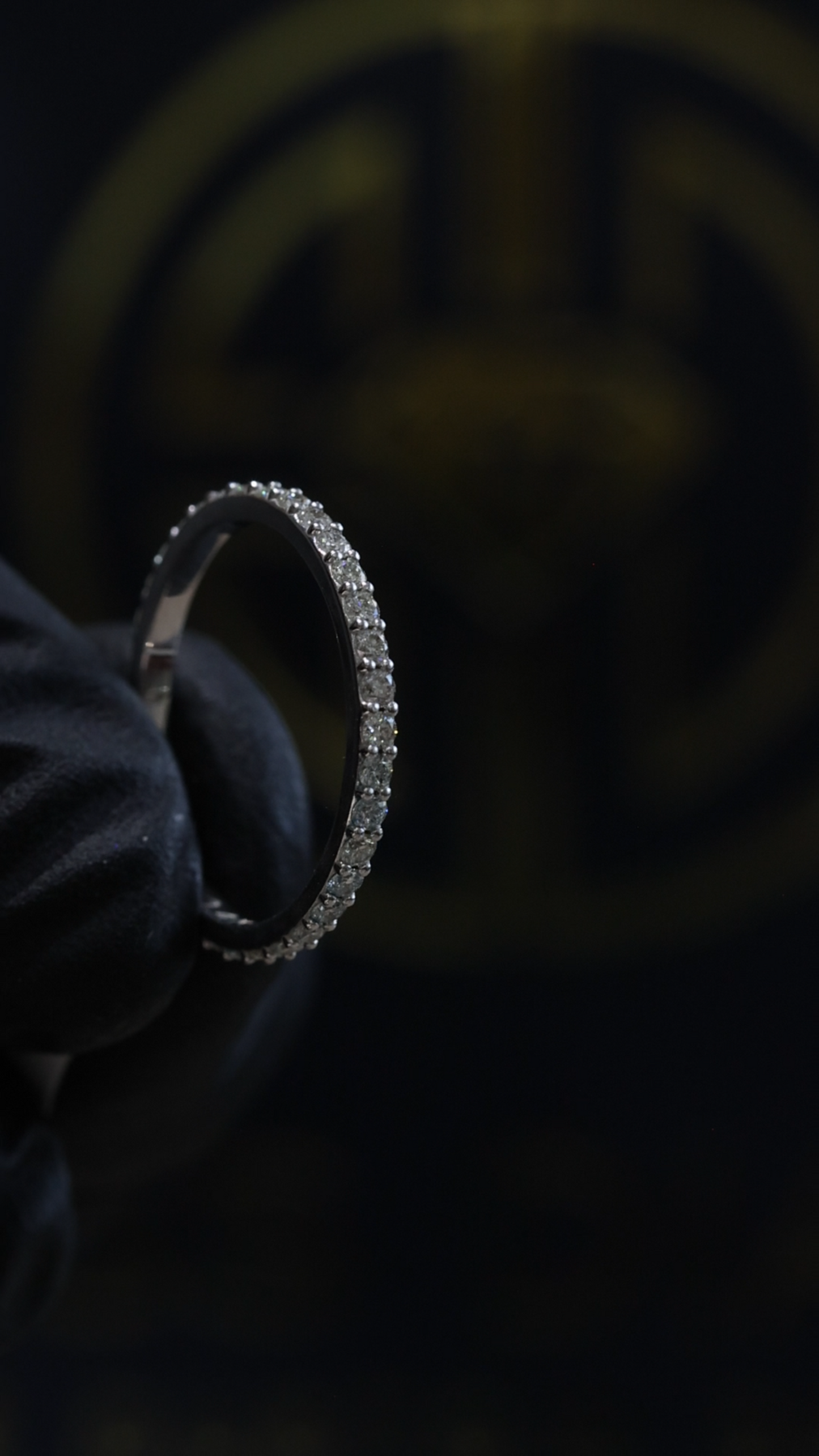 Round Pavé Diamond Eternity Band in 14K White Gold | 0.58ctw GH/SI