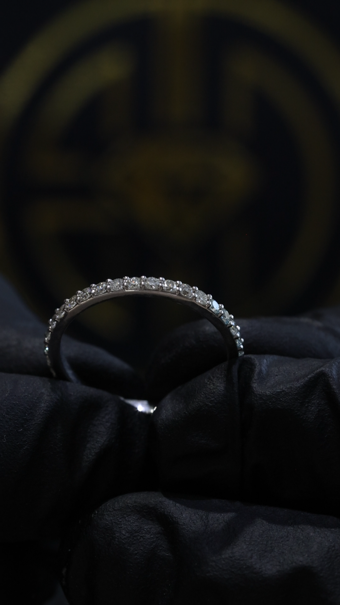 Round Pavé Diamond Eternity Band in 14K White Gold | 0.58ctw GH/SI