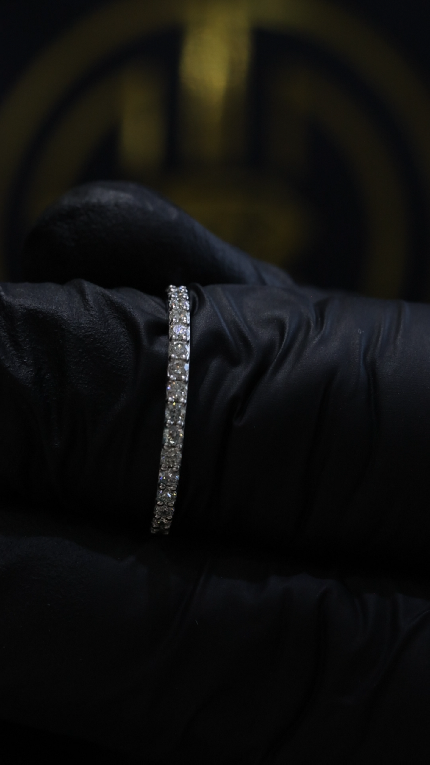 Round Pavé Diamond Eternity Band in 14K White Gold | 0.58ctw GH/SI