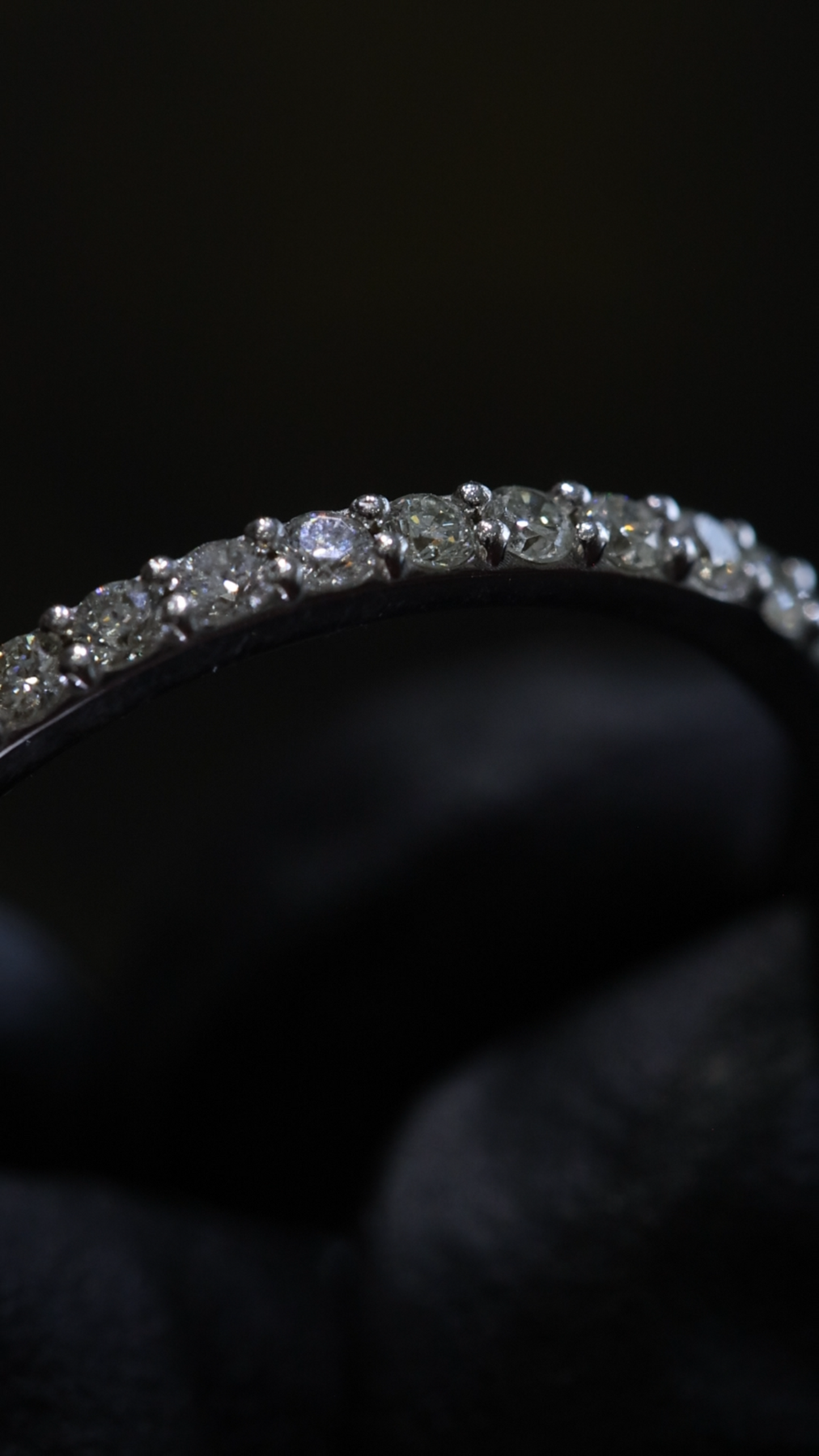 Round Pavé Diamond Eternity Band in 14K White Gold | 0.58ctw GH/SI