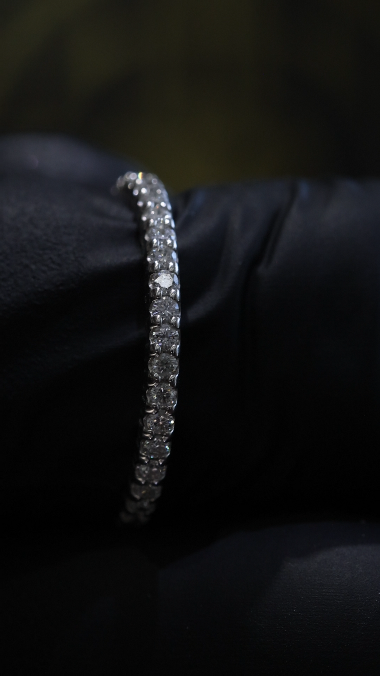 Round Pavé Diamond Eternity Band in 14K White Gold | 0.50 CT