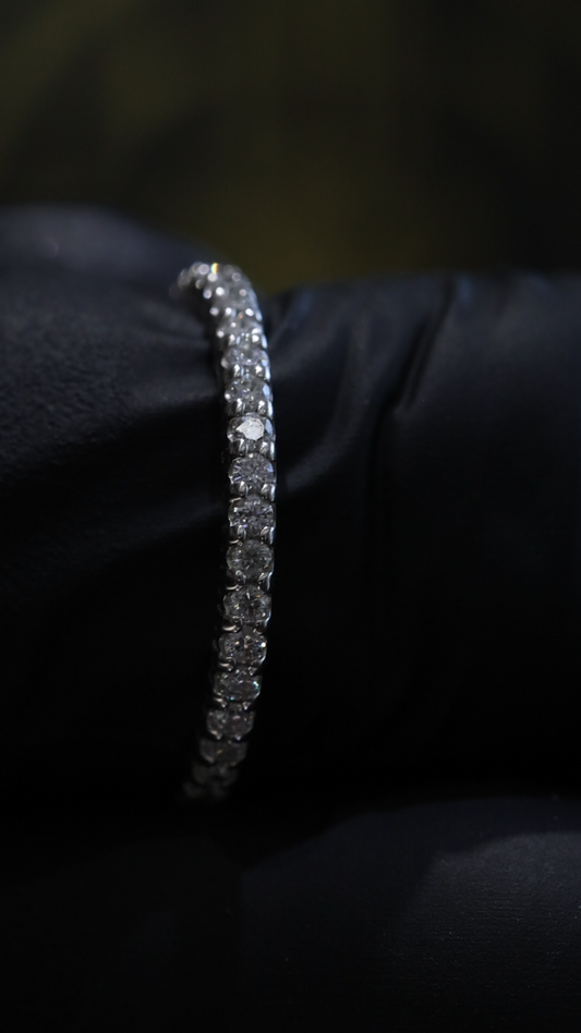 Round Pavé Diamond Eternity Band in 14K White Gold | 0.50 CT