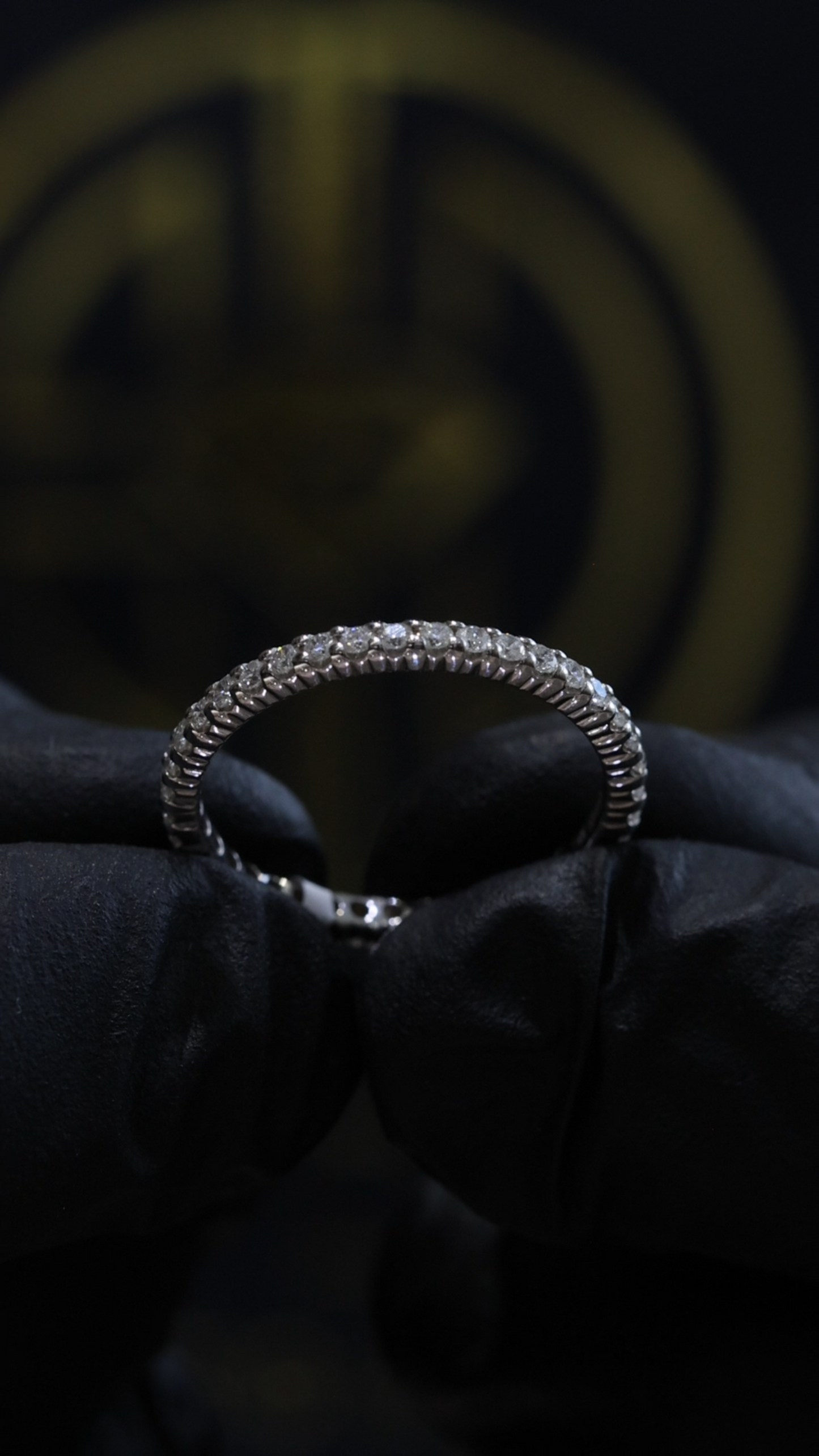 Round Pavé Diamond Eternity Band in 14K White Gold | 0.50 CT