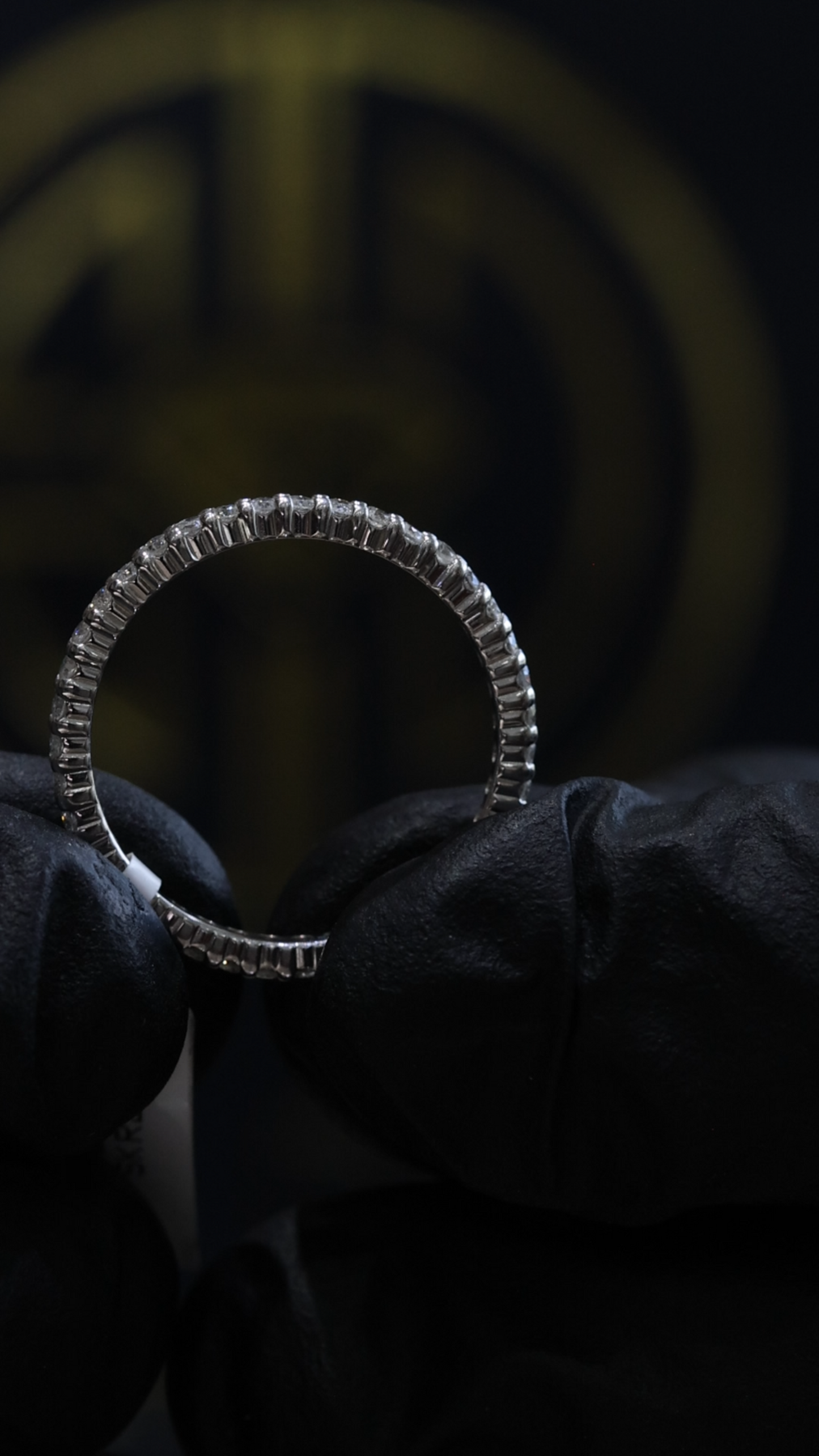 Round Pavé Diamond Eternity Band in 14K White Gold | 0.50 CT