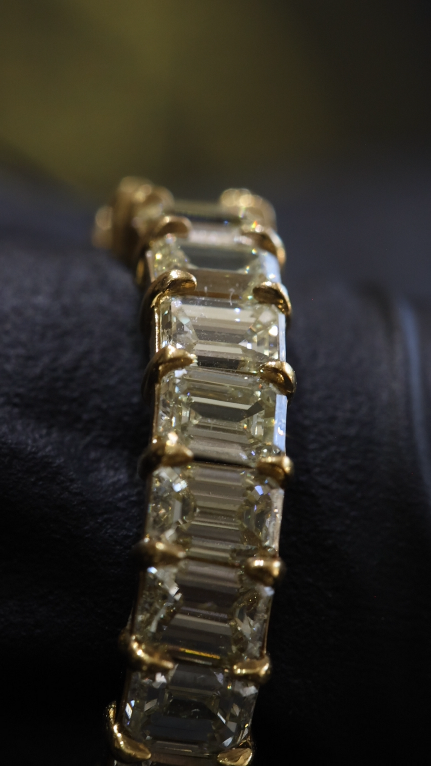 Emerald Cut Diamond Eternity Band in 14K Yellow Gold | 3.30 CT