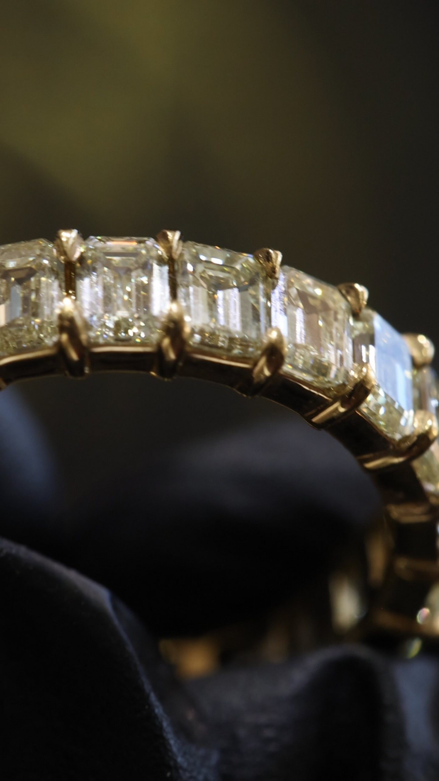 Emerald Cut Diamond Eternity Band in 14K Yellow Gold | 3.30 CT