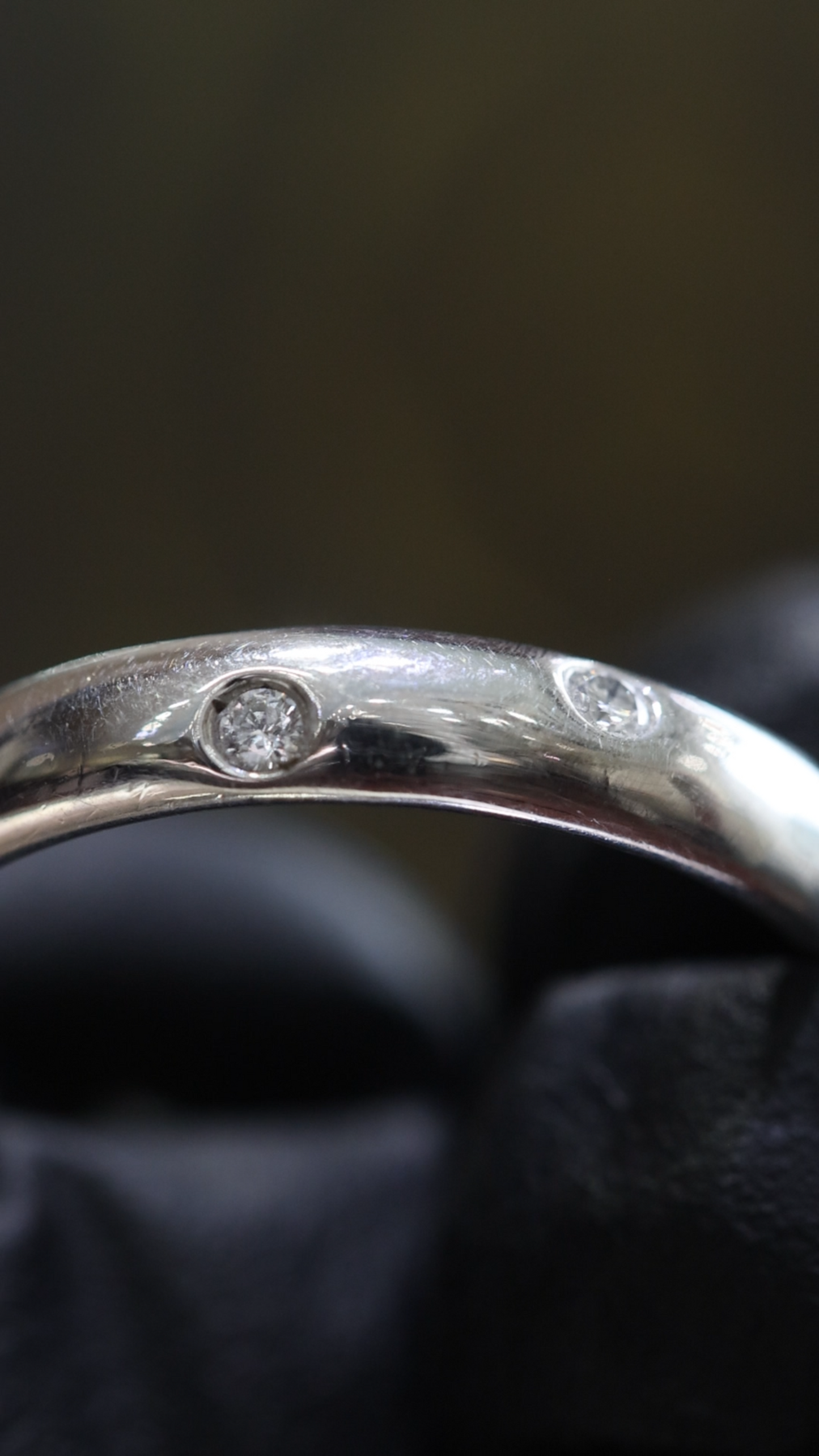 Bezel-Set Diamond Eternity Band in Platinum | 0.22ctw GH/SI