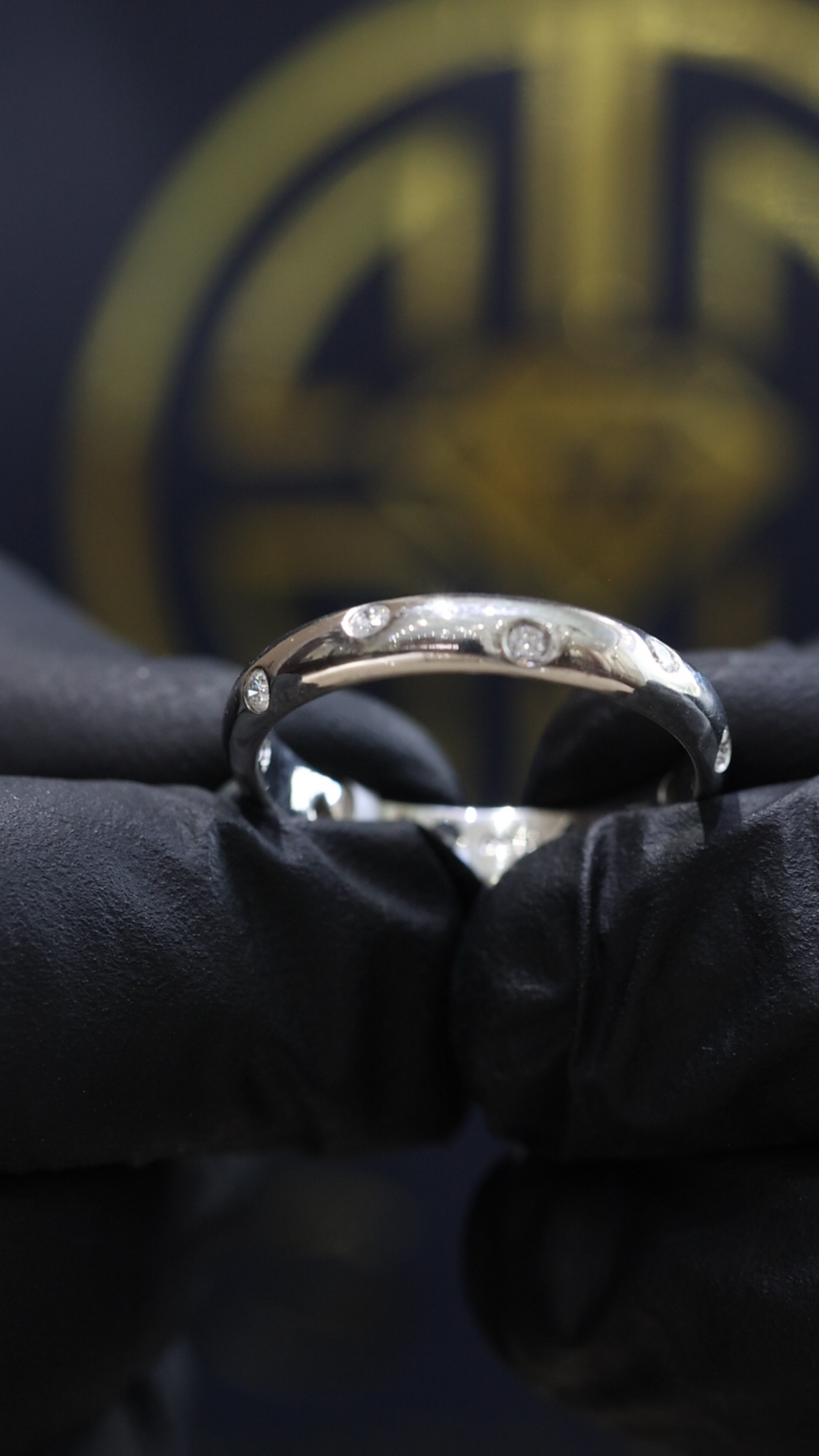 Bezel-Set Diamond Eternity Band in Platinum | 0.22ctw GH/SI