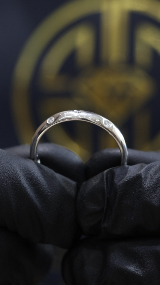 Bezel-Set Diamond Eternity Band in Platinum | 0.22ctw GH/SI